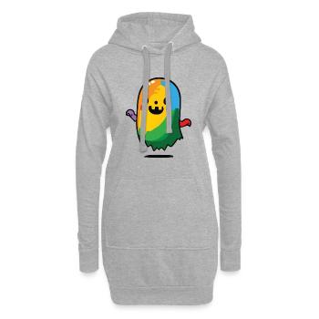 Fantôme mignon / Halloween - Sweat-shirt à capuche long Femme - gris chiné - Devant