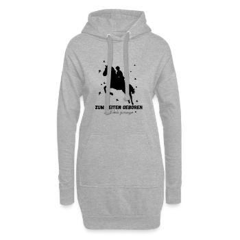 Zum Reiten geboren - Hoodie-Kleid - Grau meliert - Vorne