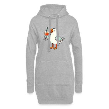 Apéritif Mouette de la mer du Nord Aperoli Spritz Campari Drink - Sweat-shirt à capuche long Femme - gris chiné - Devant