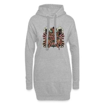 Strong Bali - Hoodie Dress - heather grey - Front