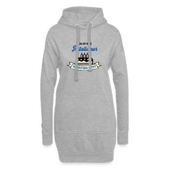 Geburtstag Installateur Installateure Handwerker - Hoodie-Kleid - Grau meliert - Vorne