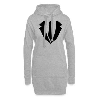 Costume - Sweat-shirt à capuche long Femme - gris chiné - Devant