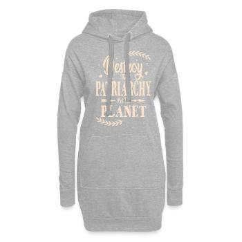 Inspirational Détruisez le patriarcat pas l'avion - Sweat-shirt à capuche long Femme - gris chiné - Devant