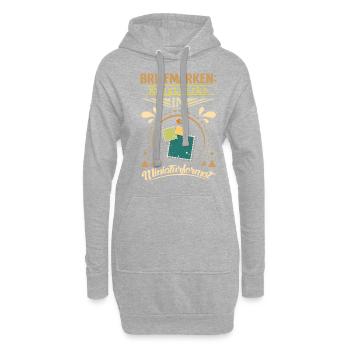 Briefmarken | Philatelie - Hoodie-Kleid - Grau meliert - Vorne