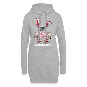 Mamaw Indische Großmutter Oma Indien Memaw - Hoodie-Kleid - Grau meliert - Vorne