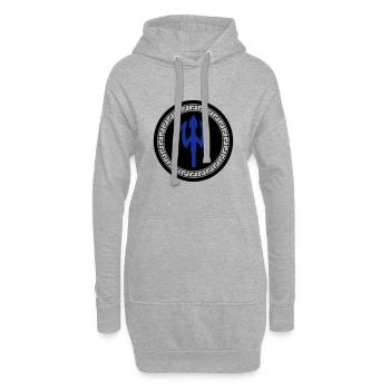 dreizack 002 - Hoodie-Kleid - Grau meliert - Vorne