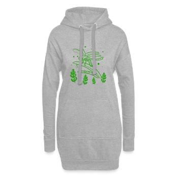 Drôle d’abeille - Nature - Insecte - Sweat-shirt à capuche long Femme - gris chiné - Devant