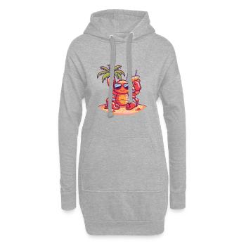 Crabe homard Vacances d’été à la plage - Sweat-shirt à capuche long Femme - gris chiné - Devant
