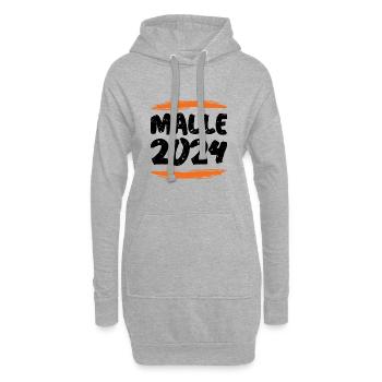 Malle 2024 - Sweat-shirt à capuche long Femme - gris chiné - Devant