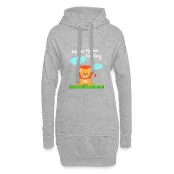 Mamas Liebling Löwe - Hoodie-Kleid - Grau meliert - Vorne