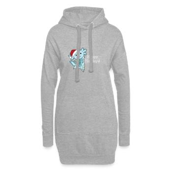 Axolotl Joyeux Noël Animaux d’hiver Axolotl - Sweat-shirt à capuche long Femme - gris chiné - Devant
