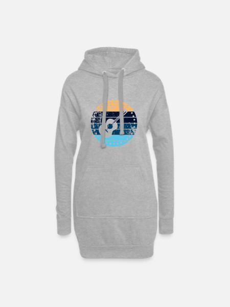 Ukulele - Hoodie-Kleid - Grau meliert