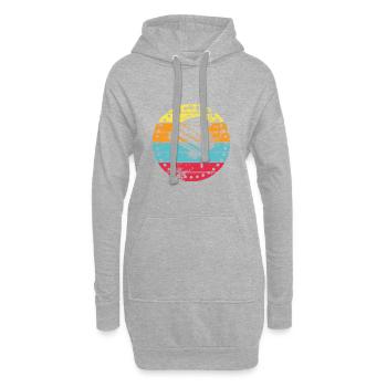 Piano - Sweat-shirt à capuche long Femme - gris chiné - Devant
