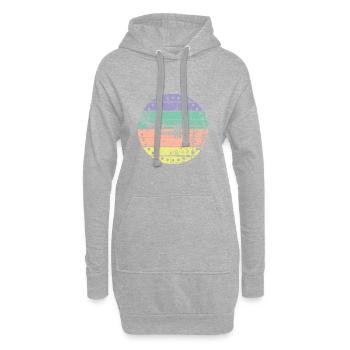 Trompette - Sweat-shirt à capuche long Femme - gris chiné - Devant