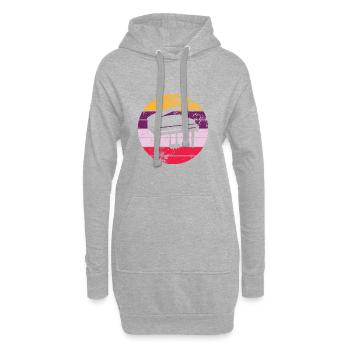 Piano - Sweat-shirt à capuche long Femme - gris chiné - Devant