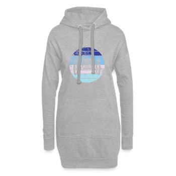 Auto - Hoodie-Kleid - Grau meliert - Vorne