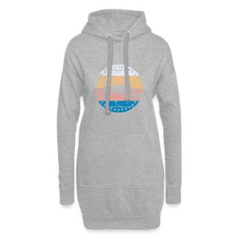 Auto - Hoodie-Kleid - Grau meliert - Vorne