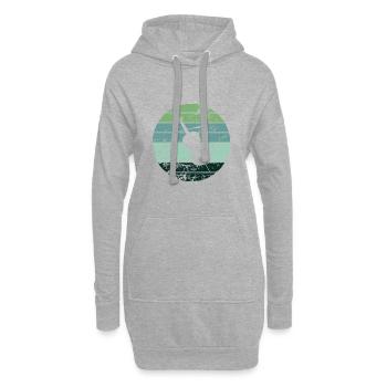 Violoncelle - Sweat-shirt à capuche long Femme - gris chiné - Devant