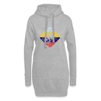 Rose - Sweat-shirt à capuche long Femme - gris chiné - Devant