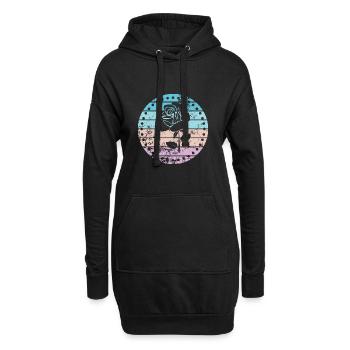 Rose - Sweat-shirt à capuche long Femme - noir - Devant