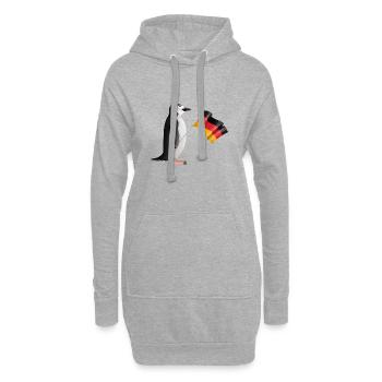 Fußball Fußballfan Deutschland Nationalmannschaft - Hoodie-Kleid - Grau meliert - Vorne