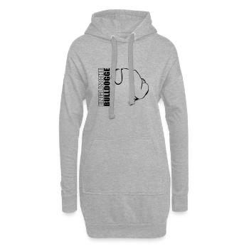 ENGLISCHE BULLDOGGE PROFIL - Hoodie-Kleid - Grau meliert - Vorne