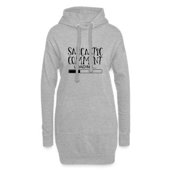Sarcastic comment Sprüche Spruch lustig witzig - Hoodie-Kleid - Grau meliert - Vorne