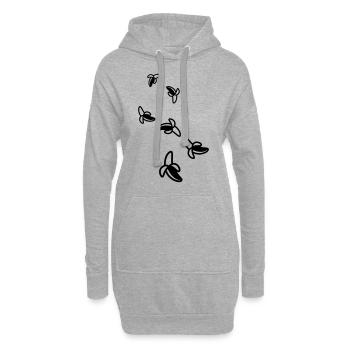 Banane Icon - Hoodie-Kleid - Grau meliert - Vorne