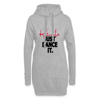 Kizomba. Just Dance It. - Kizomba Dance Shirt - Hoodie-Kleid - Grau meliert - Vorne