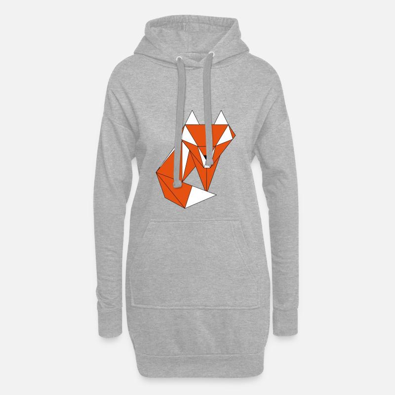 Fuchs - Hoodie-Kleid - Grau meliert