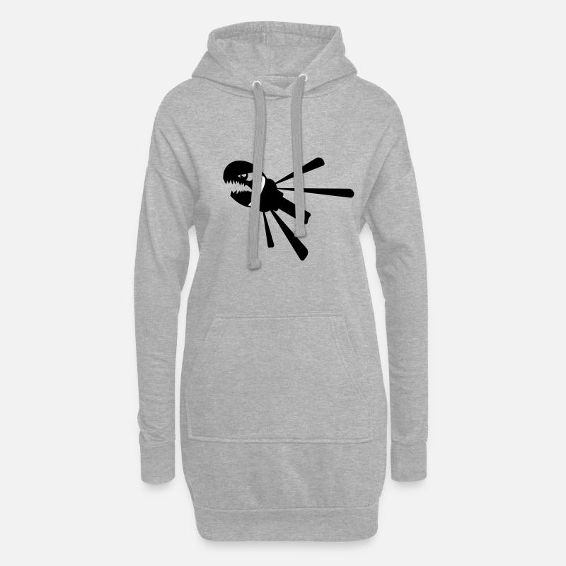 Haidüse - Hoodie-Kleid - Grau meliert