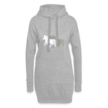Icelandic Horse: Islandpferd Pferd Pony Merch - Hoodie-Kleid - Grau meliert - Vorne