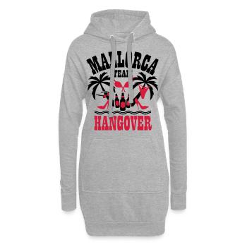 12 Mallorca Team Hangover Palmen Beer Sex Party - Hoodie-Kleid - Grau meliert - Vorne