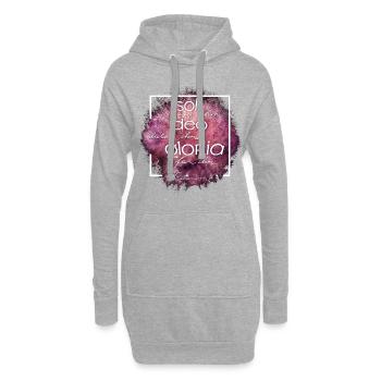 soli deo gloria - Hoodie-Kleid - Grau meliert - Vorne