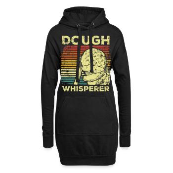 Bäcker Teig Brot backen - Hoodie-Kleid - Schwarz - Vorne