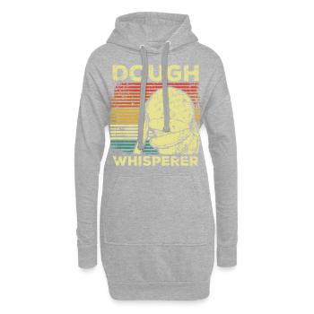 Boulangerie pâte pain - Sweat-shirt à capuche long Femme - gris chiné - Devant