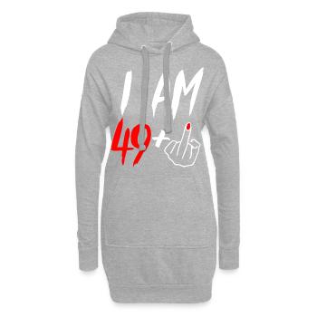 50 Jahre 50. Geburtstag - Hoodie-Kleid - Grau meliert - Vorne