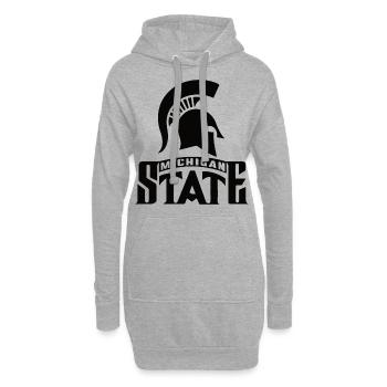 Michigan State - Sweat-shirt à capuche long Femme - gris chiné - Devant