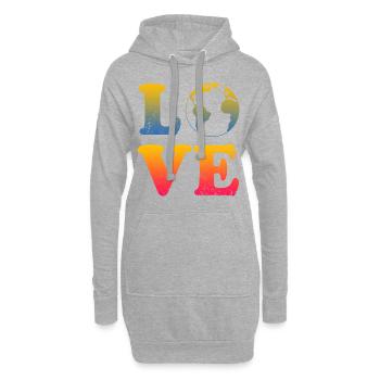 Changement climatique environnementaliste - Sweat-shirt à capuche long Femme - gris chiné - Devant