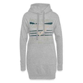 ingenieur Ruhestand - Hoodie-Kleid - Grau meliert - Vorne