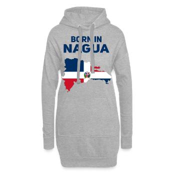 Nagua - Sweat-shirt à capuche long Femme - gris chiné - Devant