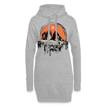Dolomites Dolomiten Tre Cime Lavaredo Drei Zinnen - Hoodie-Kleid - Grau meliert - Vorne