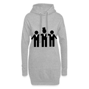 groom - Hoodie-Kleid - Grau meliert - Vorne