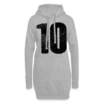 Maillot à 10 chiffres - Sweat-shirt à capuche long Femme - gris chiné - Devant
