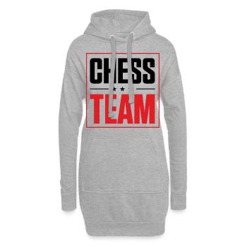 Chess Team - Hoodie Dress - heather grey - Front