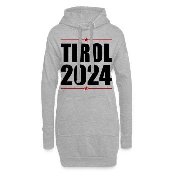 Tyrol 2024 - Sweat-shirt à capuche long Femme - gris chiné - Devant