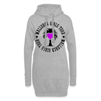 Visite des filles de Majorque - Sweat-shirt à capuche long Femme - gris chiné - Devant