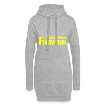 Pompier pompier volontaire - Sweat-shirt à capuche long Femme - gris chiné - Devant