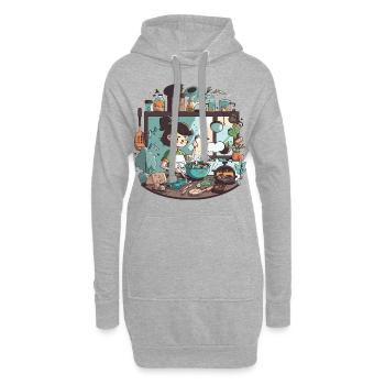 Kunstliebhaber: Meisterwerk des Museums - Hoodie-Kleid - Grau meliert - Vorne