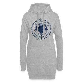 The Oceans roar - Hoodie-Kleid - Grau meliert - Vorne